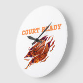 バスケットボール コート レディ ウォール クロック (傾斜)