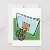 バスケットボール ゴール スポーツ バックボードとネット ノートカード (正面)