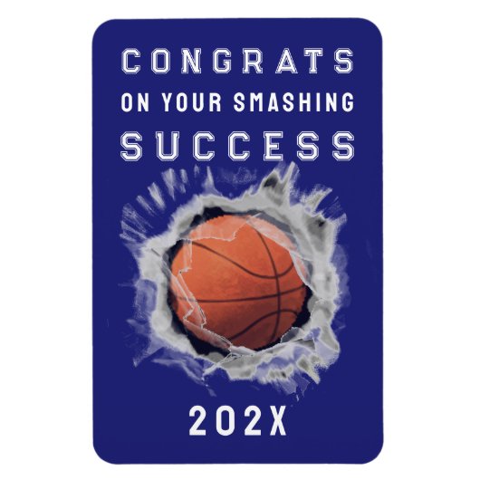 バスケットボール シニア 2026 おめでとう マグネット (縦)