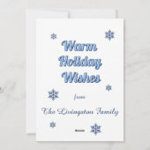 バスケットボール スノーマン レット イット スノー フラット ホリデー カード (裏面)