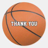 バスケットボール スポーツ ありがとう ラウンドシール (正面)