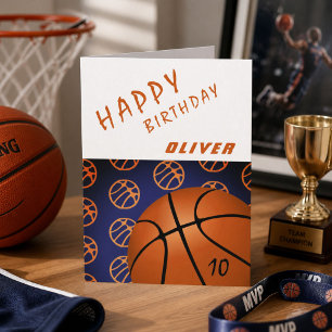 バスケットボール スポーツ お誕生日おめでとう キッズ カード