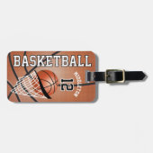 バスケットボール スポーツ 🏀  | テキスト変更可能 ラゲッジタグ (正面横)