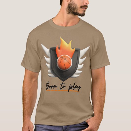 バスケットボール スポーツ デザイン 面白い Tシャツ (正面)