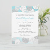 バスケットボール スポーツ バット ミッツヴァー ブルーとシルバー 招待状 (スタンド正面)