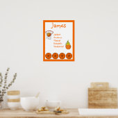 バスケットボール スポーツ 子供 部屋 インテリア 名前 アート プリント (キッチン)