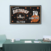 バスケットボール スポーツ 誕生日 フォト 背景 横断幕 (トレードショー)