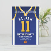 バスケットボール スポーツ 11歳 誕生日 招待状 (スタンド正面)