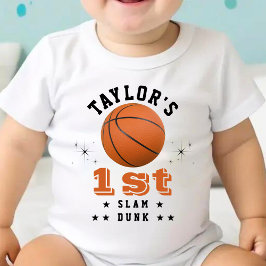 バスケットボール スラムダンク 1歳 誕生日パーティー ベビーボディスーツ