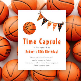 バスケットボール・タイムカプセル 1歳の誕生日 ポスター