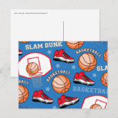 バスケットボール チーム スポーツ ファン アスリート コーチ パターン ポストカード (正面/裏面)