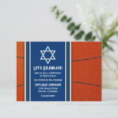 バスケットボール テーマのバル ミツバ党 受付招待状 招待状 (スタンド正面)