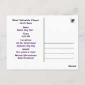 バスケットボール テーマの男子 ポストカード ご招待 HAMbyWG (裏面)