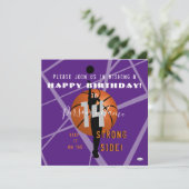 バスケットボール テーマの誕生日招待状 HAMbWG 招待状 (スタンド正面)