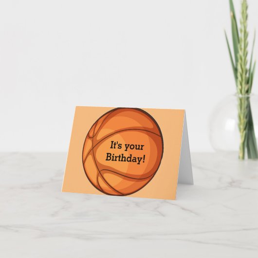 バスケットボール デザイン 誕生日 カード (正面)