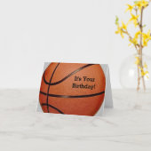 バスケットボール デザイン 誕生日 カード (黄色い花)