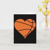 バスケットボール ハート 2 カード (黄色い花)