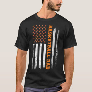 バスケットボール パパ アメリカ 国旗 バスケットボール Tシャツ