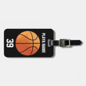 バスケットボール(パーソナライズな) ラゲッジタグ (正面横)