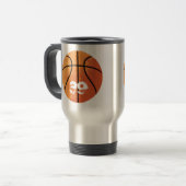 バスケットボール（パーソナライズ可能） トラベルマグ (正面左)