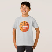 バスケットボール（パーソナライズ可能） Tシャツ (正面フル)