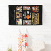 バスケットボール フォト コラージュ プレーヤー パーソナライズ 横断幕 (インサイチュ)