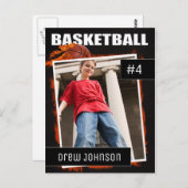バスケットボール・フォト・スポーツ・トレーディング・カード ポストカード (正面/裏面)