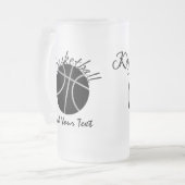 バスケットボール フロストグラスビールジョッキ (正面左)