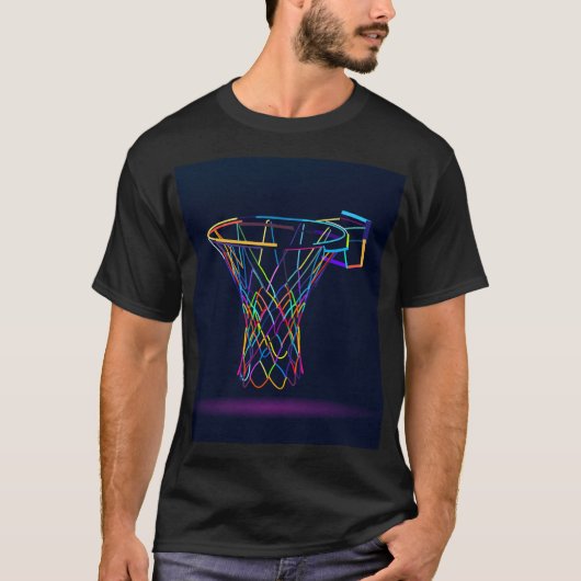 バスケットボール+フープ Tシャツ (正面)