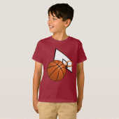 バスケットボール+フープ Tシャツ (正面フル)