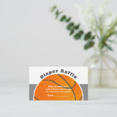 バスケットボール ベイビー シャワー おむつラッフル チケット エンクロージャーカード (スタンド正面)