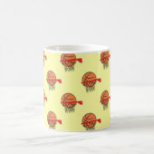 バスケットボール – ボールとフープのパターン コーヒーマグカップ (中央)