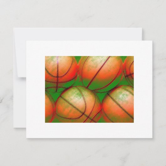 バスケットボール ボールの招待状 招待状 (正面)