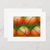 バスケットボール ボールの招待状 招待状 (正面/裏面)