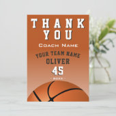 バスケットボール ボール オレンジ スポーツ 感謝 コーチ カード (スタンド正面)