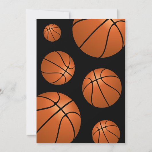 バスケットボール ボール スポーツ 子ども 誕生日 サンキューカード (裏面)