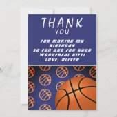 バスケットボール ボール スポーツ 誕生日 サンキューカード (正面)