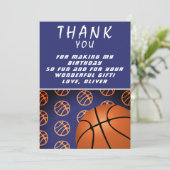 バスケットボール ボール スポーツ 誕生日 サンキューカード (スタンド正面)
