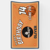 バスケットボール ボール スポーツ 誕生日 フォト 背景 横断幕 (縦)