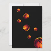 バスケットボール ボール フープしよう スポーツ 誕生日 招待状 (裏面)