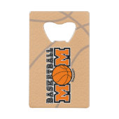 バスケットボール・マム スクルボール グラフィックス クレジットカード栓抜き (正面)