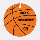 バスケットボール メタルオーナメント (正面)