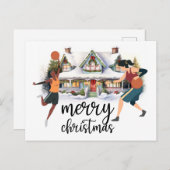 バスケットボール・メリークリスマスwithプレイヤー ポストカード (正面/裏面)