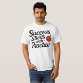 バスケットボール モチベーション 成功 練習 引用 Tシャツ (正面フル)
