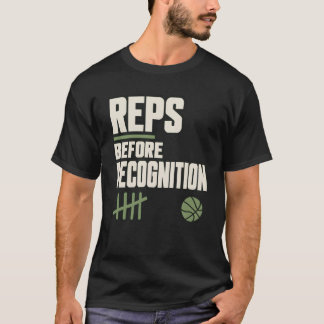 バスケットボール モチベーション 認識より練習 Tシャツ