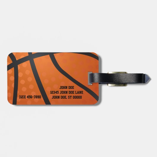 バスケットボール ラゲッジタグ (裏面横)