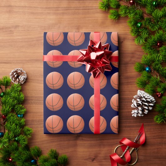バスケットボール ラッピングペーパー (クリスマスギフト)