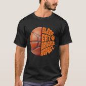 バスケットボール ラバー Sleep Eat Dribble Repeat Tシャツ (正面)