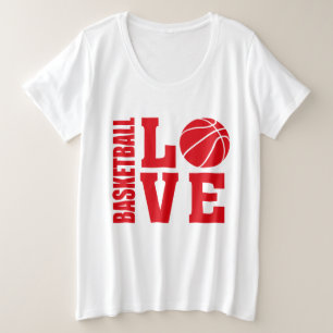 バスケットボール ラブ バスケットボール プラスサイズTシャツ