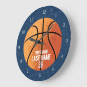 バスケットボール ラージ壁時計 (傾斜)